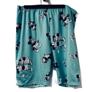 Disney Mickey Mouse Pajama Shorts Aqua Green Size XL